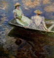 Chicas jóvenes en un bote de remos Claude Monet